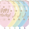 Verjaardagsballonnen - Happy Birthday Sun Pastel (25 stuks)
